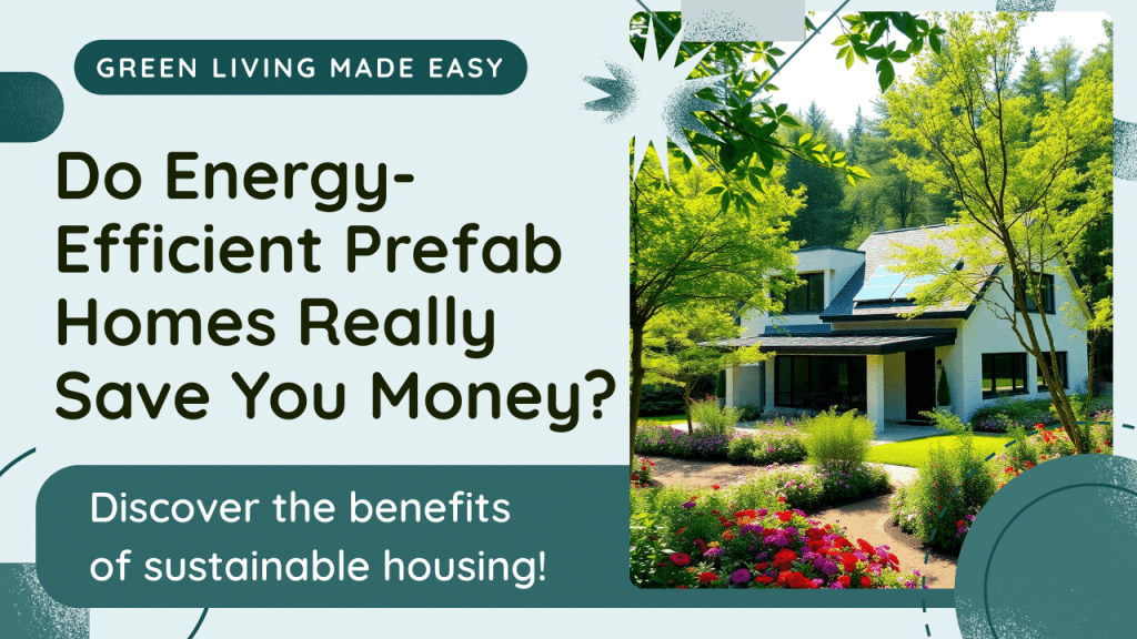 Modern energy-efficient prefab home in Ontario with solar panels, eco-friendly design, and sustainable landscaping