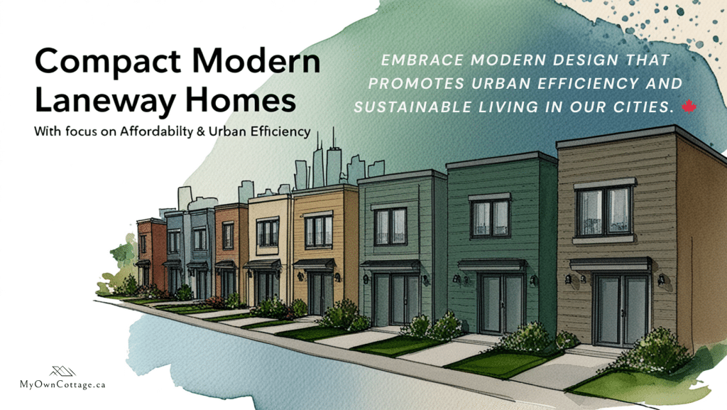 Compact and modern laneway prefab homes in Ontario showcasing affordable urban housing solutions.