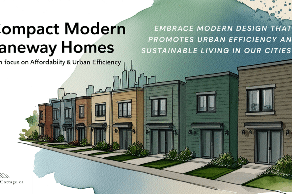 Compact and modern laneway prefab homes in Ontario showcasing affordable urban housing solutions.