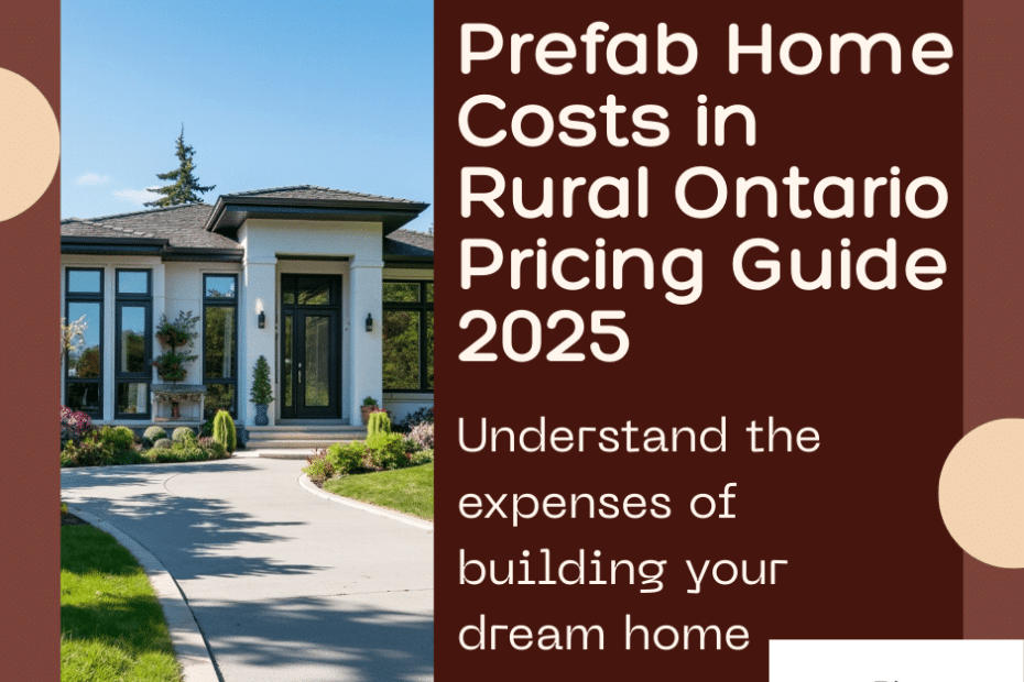 Affordable prefab home in rural Ontario with modern design, showcasing cost-effective housing options for homeowners.