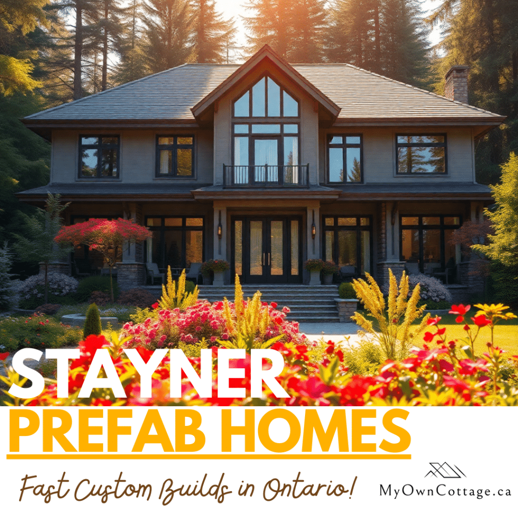 Beautiful prefab home in Stayner, Ontario with garden built by My Own Cottage