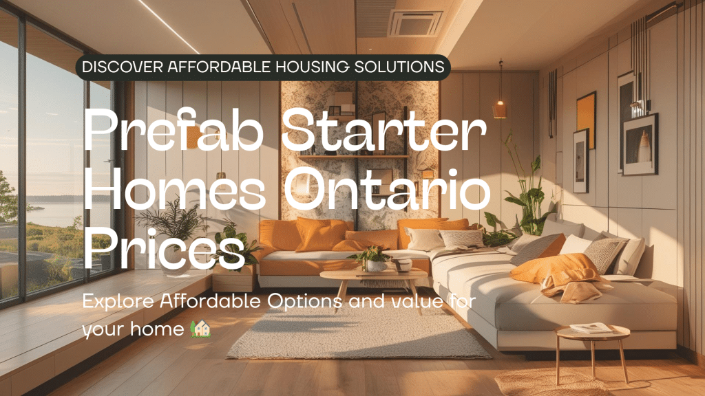 Affordable prefab starter homes in Ontario with modern designs and pricing options for first-time buyers.
