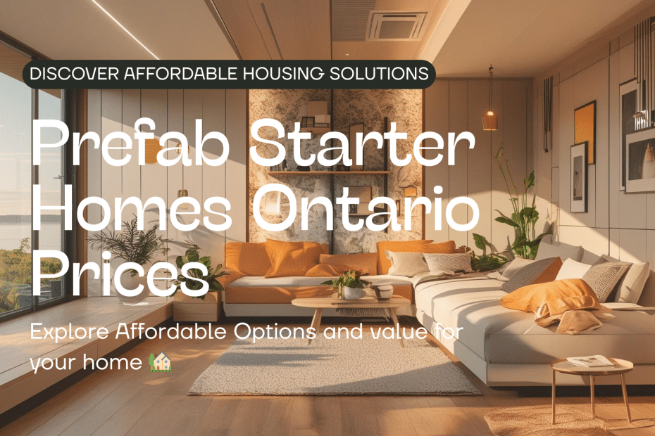 Affordable prefab starter homes in Ontario with modern designs and pricing options for first-time buyers.