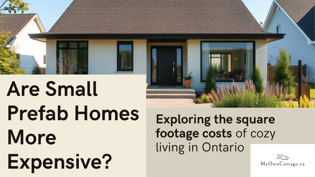 Modern small prefab home in Ontario illustrating why smaller prefab homes often cost more per square foot compared to larger models.