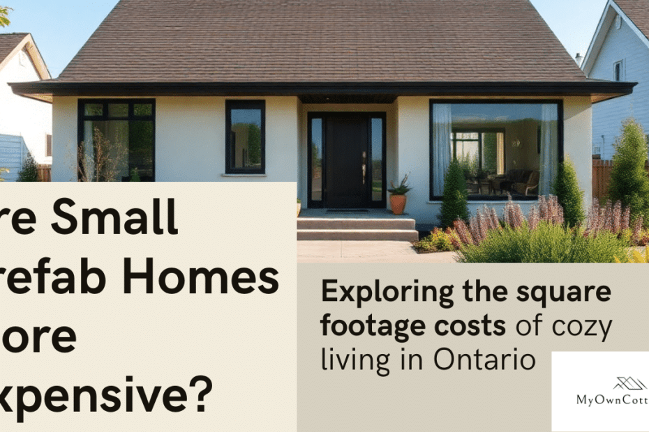 Modern small prefab home in Ontario illustrating why smaller prefab homes often cost more per square foot compared to larger models.