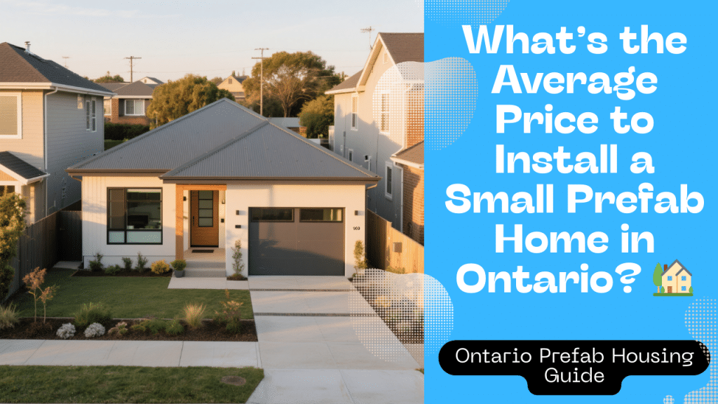 Modern small prefab homes in Ontario showcasing affordable installation, quick setup, and stylish design in a scenic setting.