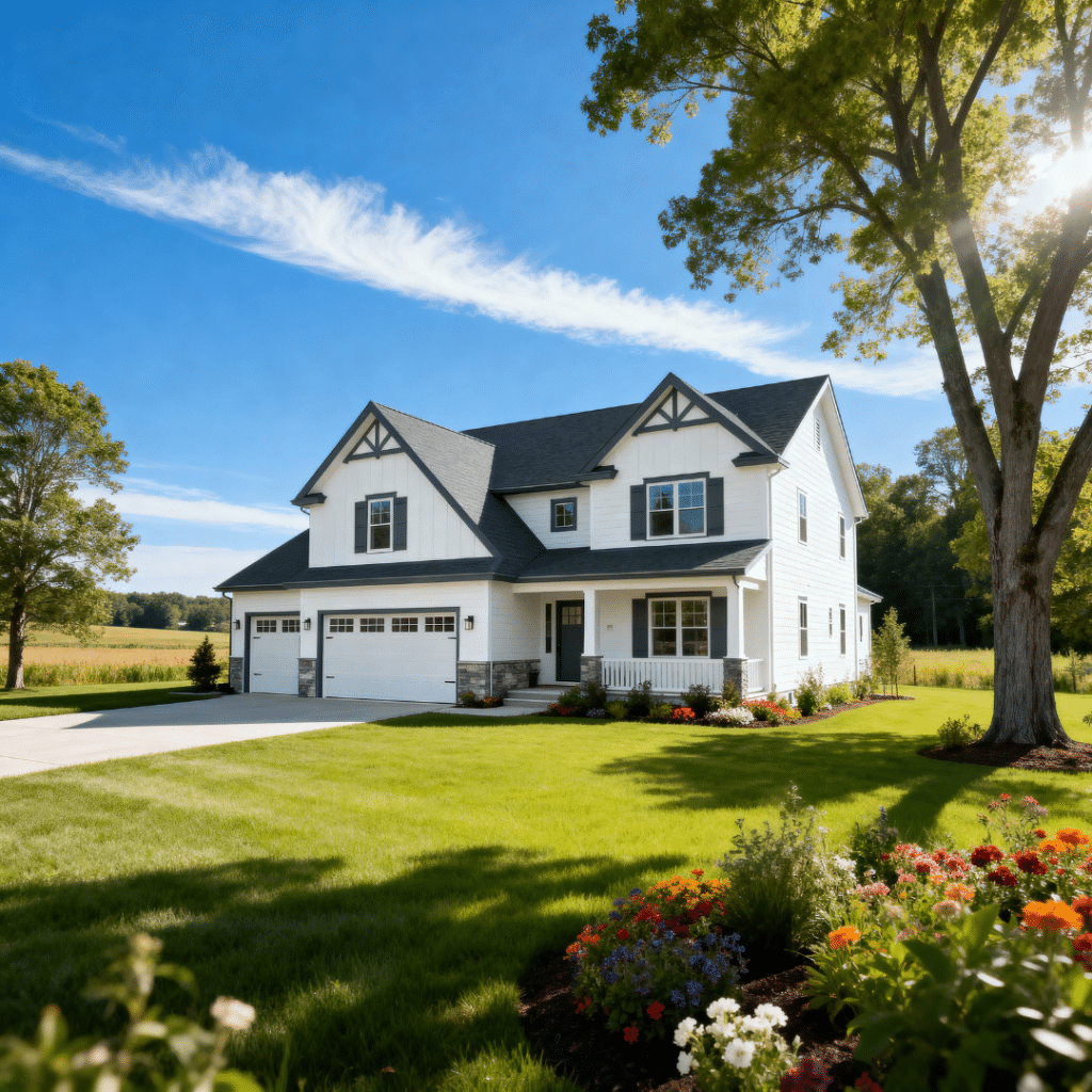 Best luxury prefab home in Innisfil, Ontario by My Own Cottage — flagship rural design showcasing modern elegance and sustainable craftsmanship.