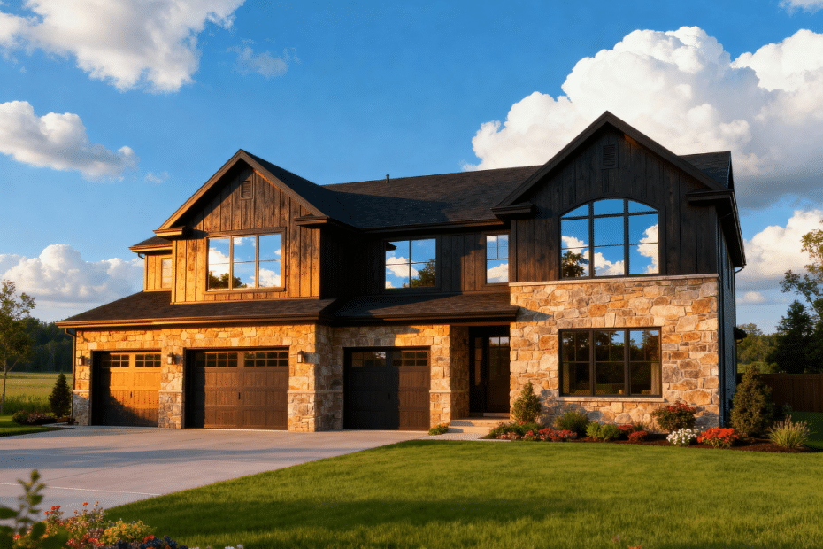 Luxury prefab home in Innisfil, Ontario by My Own Cottage — modern 3-car design with smart tech, sustainable materials, and architectural-grade craftsmanship.