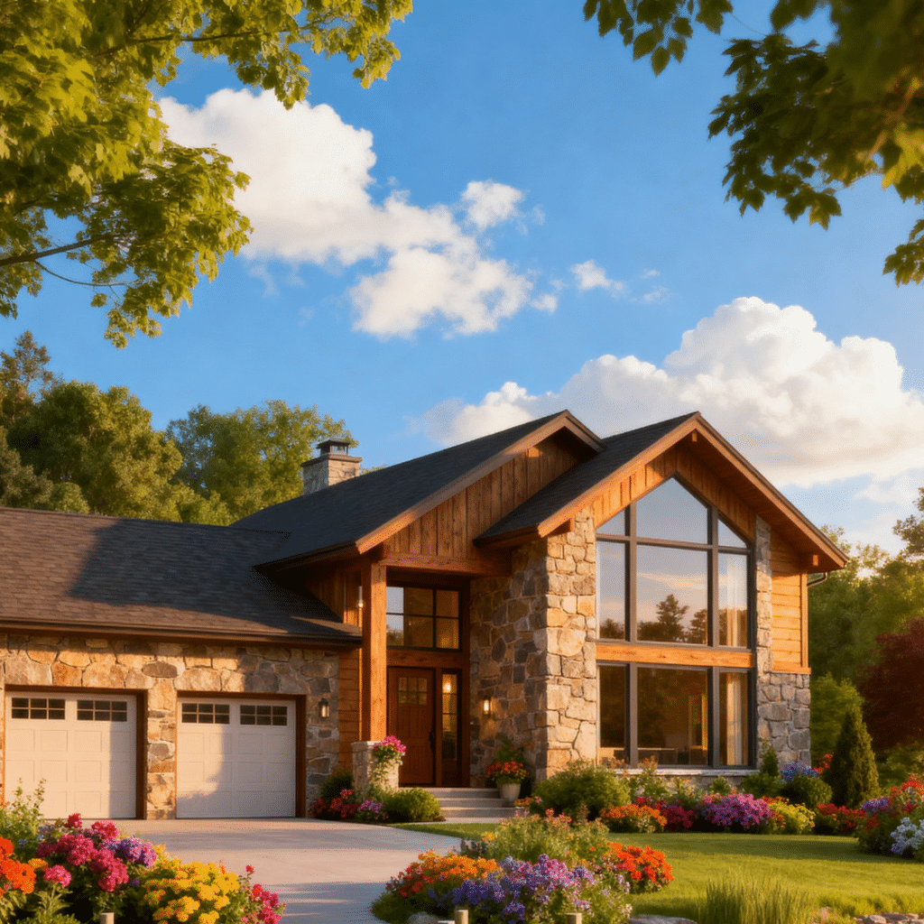 A beautiful luxury prefab home with a two-door garage by My Own Cottage on the waterfront in Innisfil, Ontario — showcasing architectural glass, custom layouts, and premium design for high-end buyers.