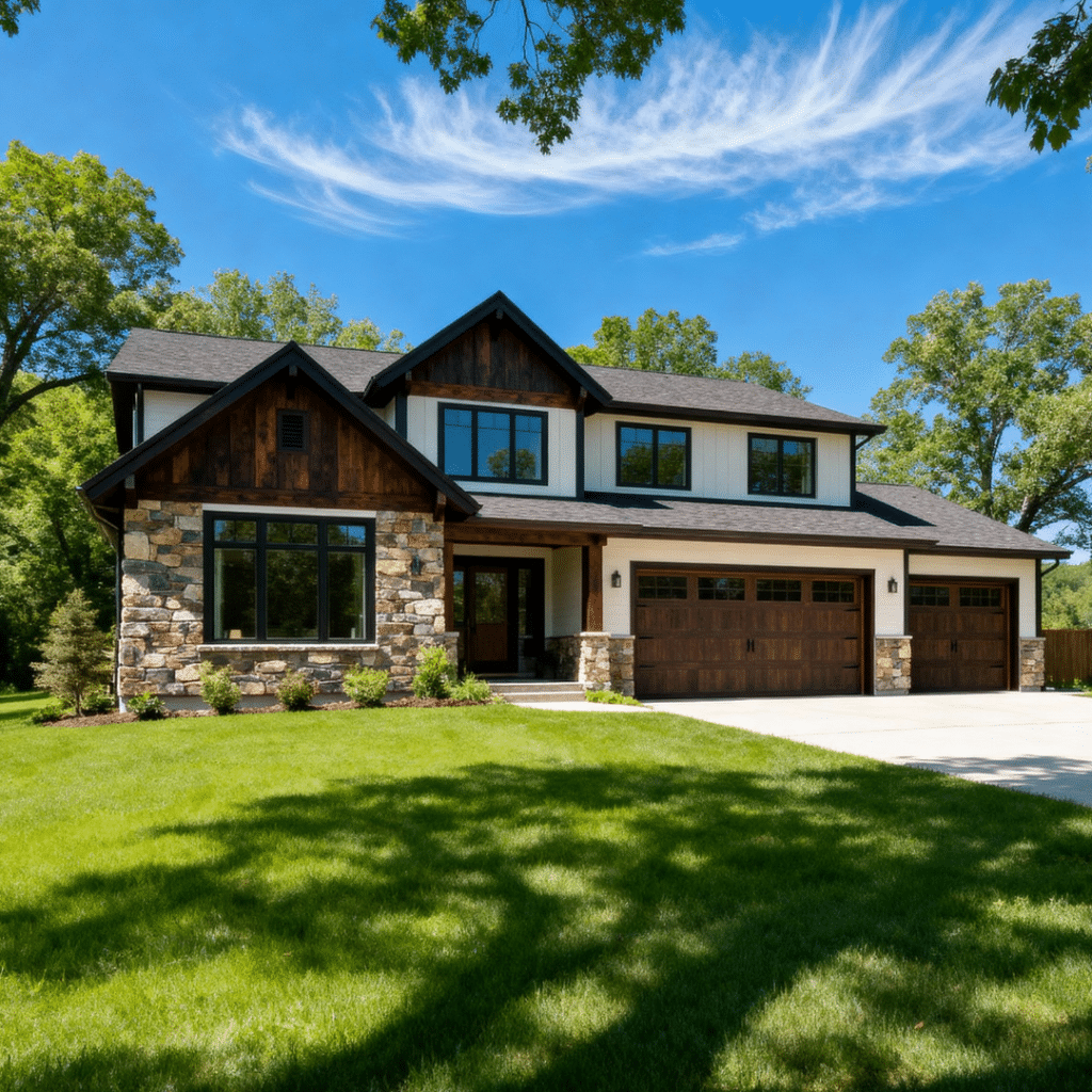 A beautiful luxury prefab home with garage by My Own Cottage in sunny Newmarket, Ontario — sustainable, modern suburban living at its best.