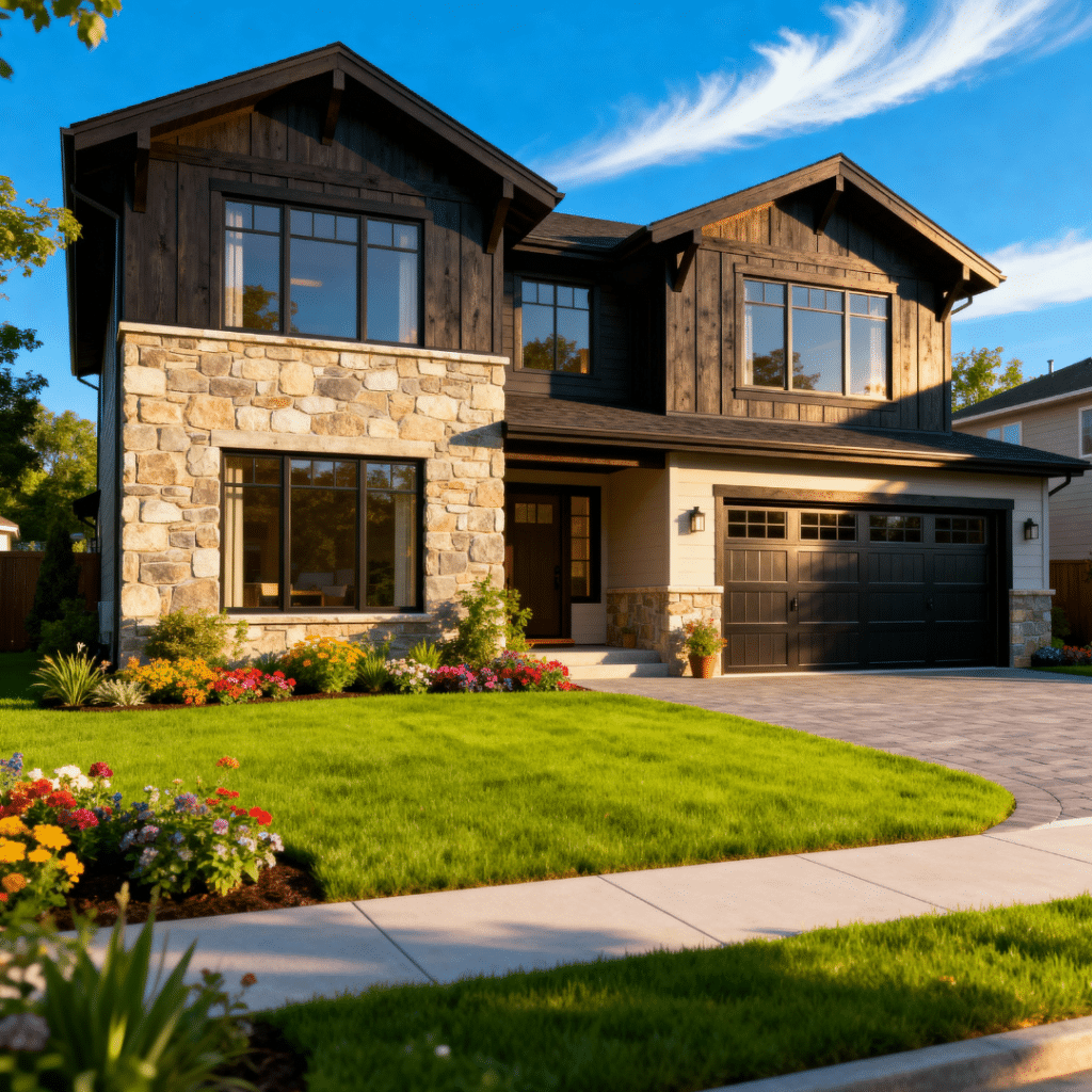 A modern, affordable prefab home with a garage in Innisfil, Ontario, built by My Own Cottage — highlighting design complexity, materials, finishes, and energy-efficient construction factors affecting prices.