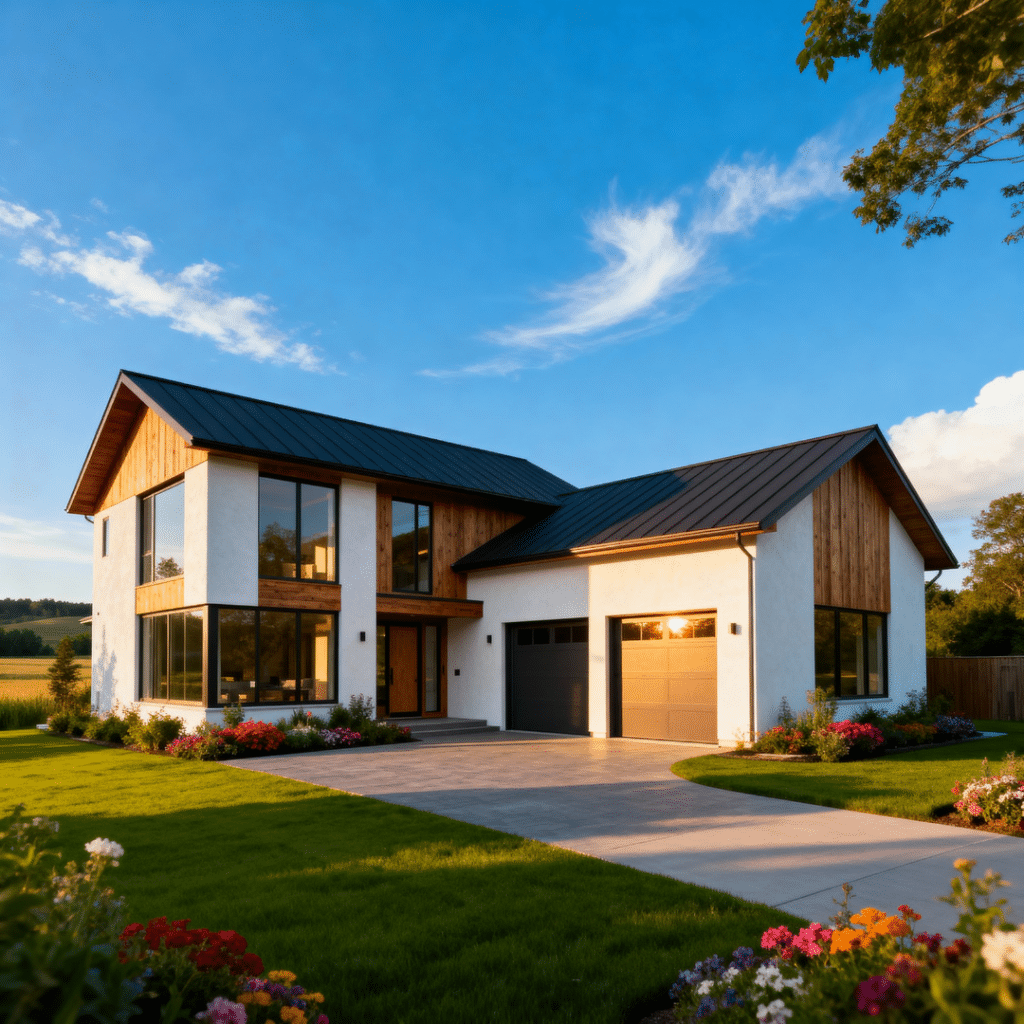 A sleek modern prefab home with garage in Newmarket, Ontario by My Own Cottage — showcasing luxury design, value, and transparent pricing.