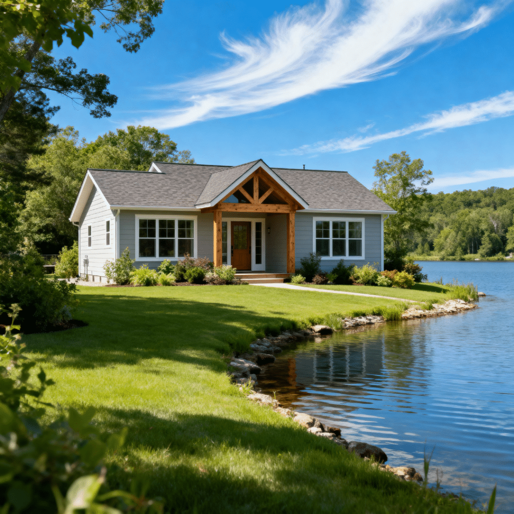 Modern small prefab home in Innisfil Ontario — waterfront contemporary cottage by My Own Cottage