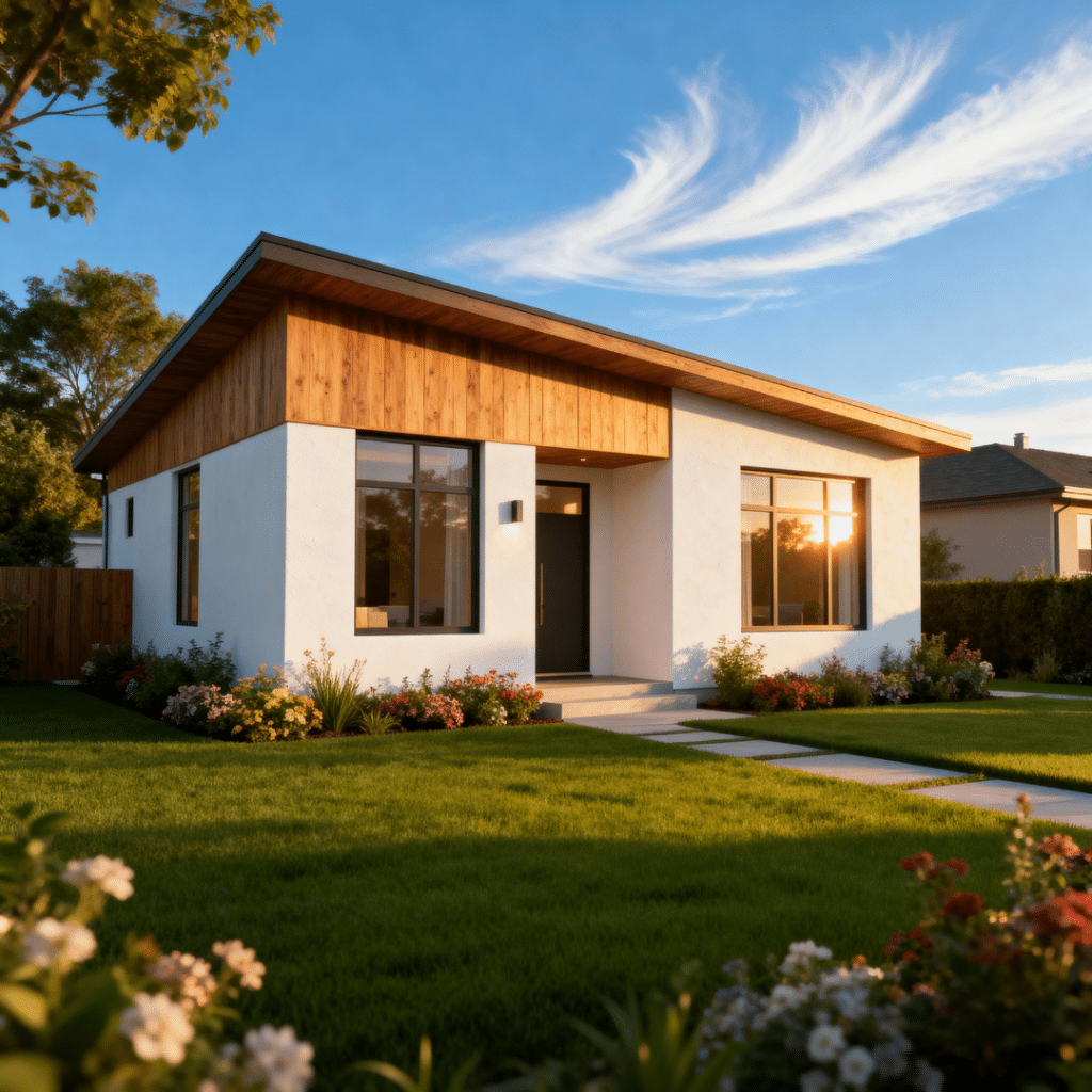 Affordable prefab home in Halton Hills, Ontario by My Own Cottage — stylish small home showing value-focused, high-quality construction.