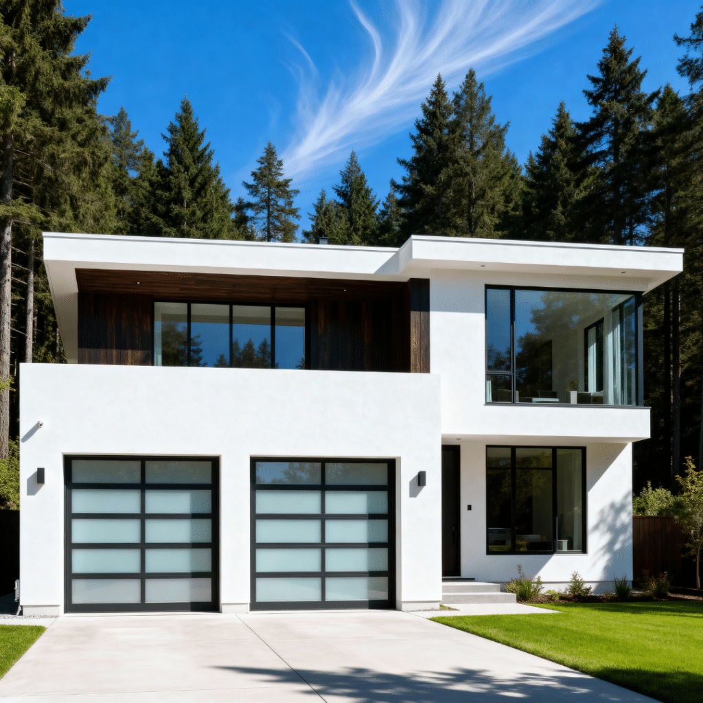 Modern Canadian prefab home designed for energy-efficient living with clean architecture and large windows