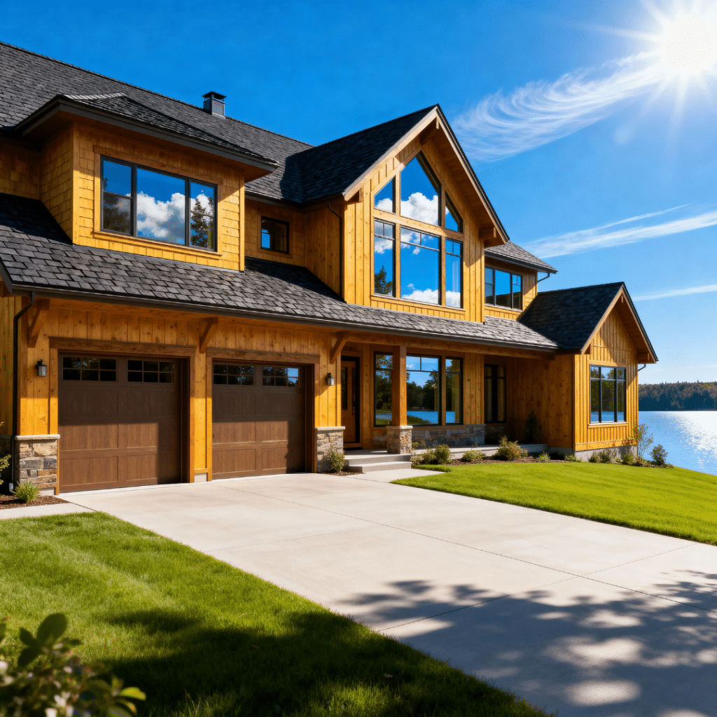 Canadian prefab home with a large footprint, modern cladding, and custom finishes showing how size, design, and location affect pricing