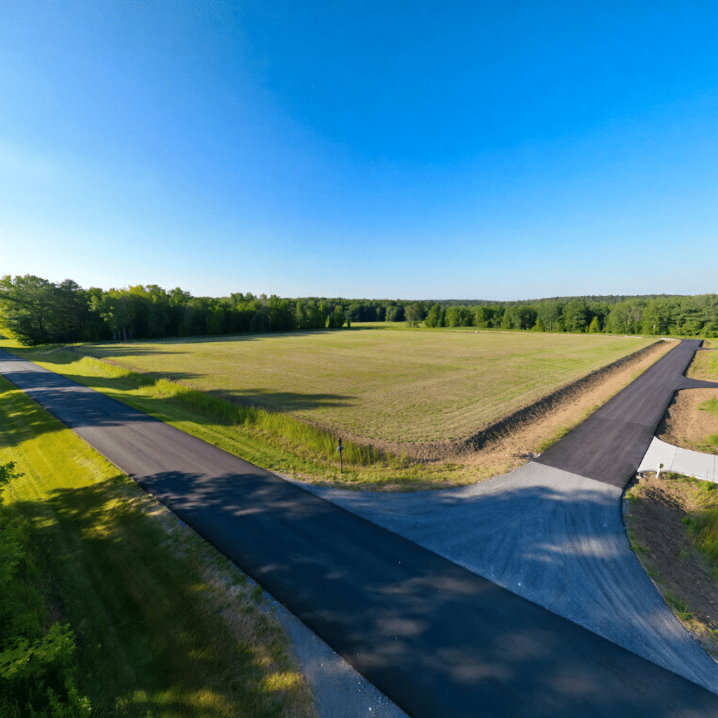 Prefab Home Build Timeline in Kawartha Lakes showing an ideal rural building lot with flat terrain and clear site access