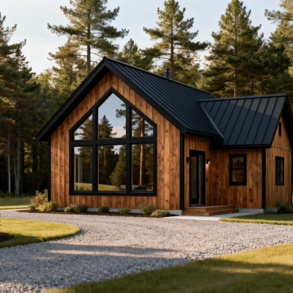 My Own Cottage prefab ADU installed on a rural Ontario property, designed for large lots, private servicing, and countryside conditions