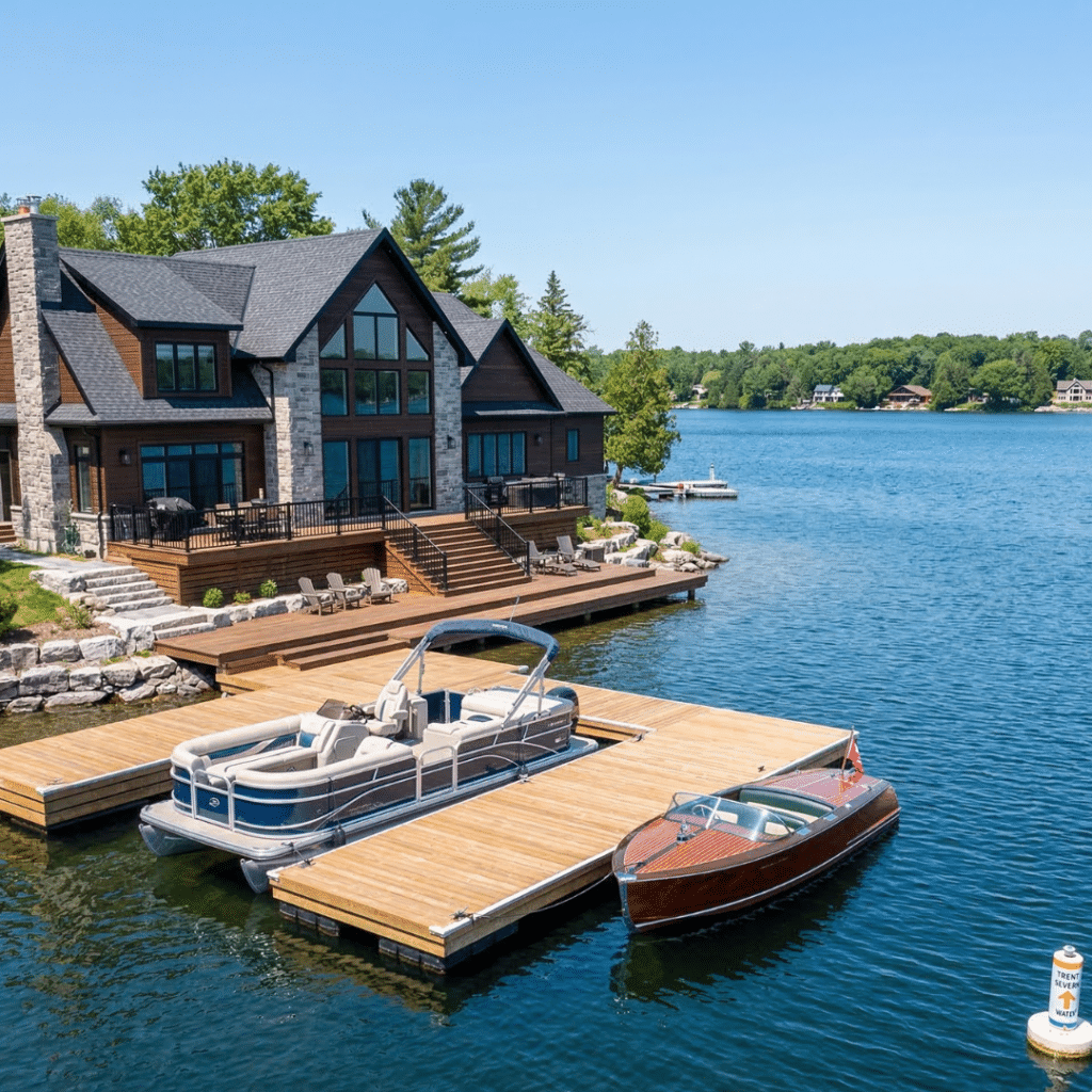 Luxury waterfront cottage on Pigeon Lake in Kawartha Lakes Ontario