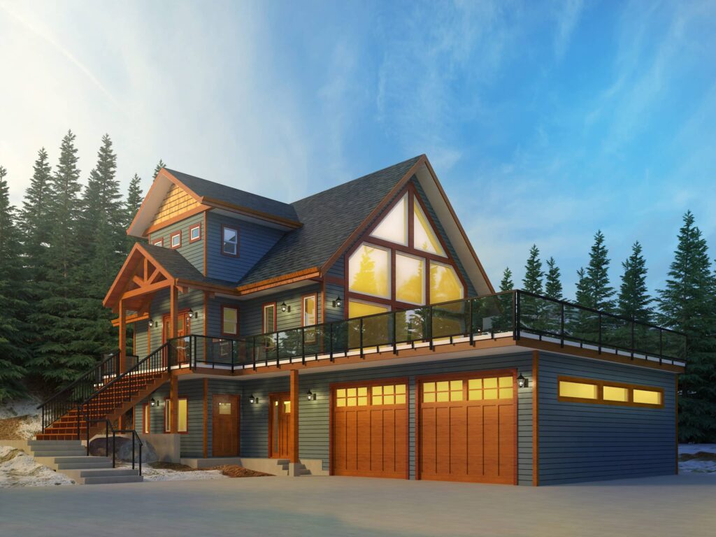 Titan prefab home Lake Rosseau premium modern waterfront modular cottage with 2971 sq ft 3 bedroom 3 bathroom design built for Canadian Shield shoreline and island lot conditions 2026